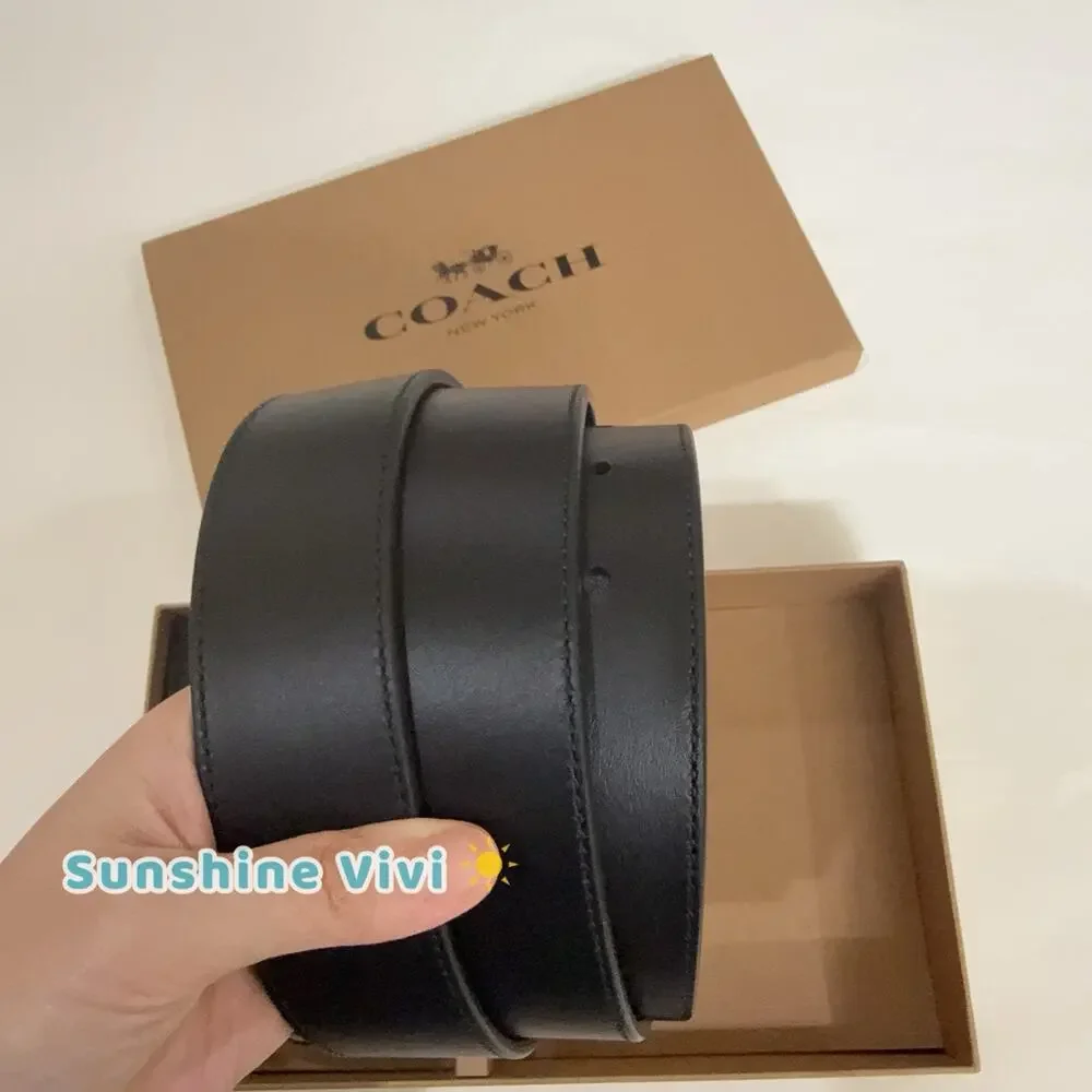 NWT Coach C8278 Boxed Card Case & Belt Set Colorblock Signature Canvas Black